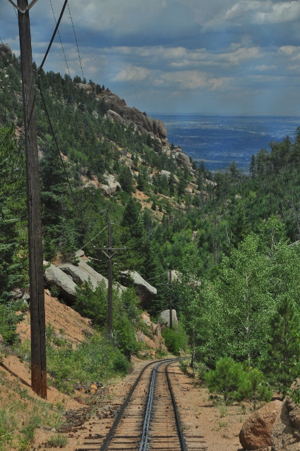 the cog railway route to Pike's Peak
